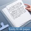 10pcs A4 Transparent Plastic File Folders Snap Closure Waterproof File Bag Student Organizer Information Pocket Stationery