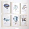 Balloon Airplane Helicopter Fighter Cartoon Wall Art Canvas Painting Nordic Posters And Prints Pictures For Baby Kids Room Decor