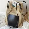 Retro Woven Straw Tote: Holiday Style, Large Capacity Shoulder Bag for Shopping, Beach, or Mother-Child Outings