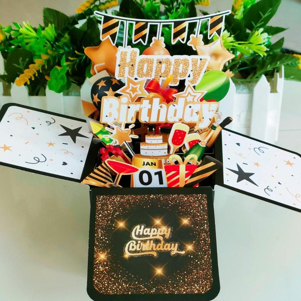 Thank You Cards 3D Pops-up Bouquet Gift Thanksgiving Greeting Cards New Paper Flowers