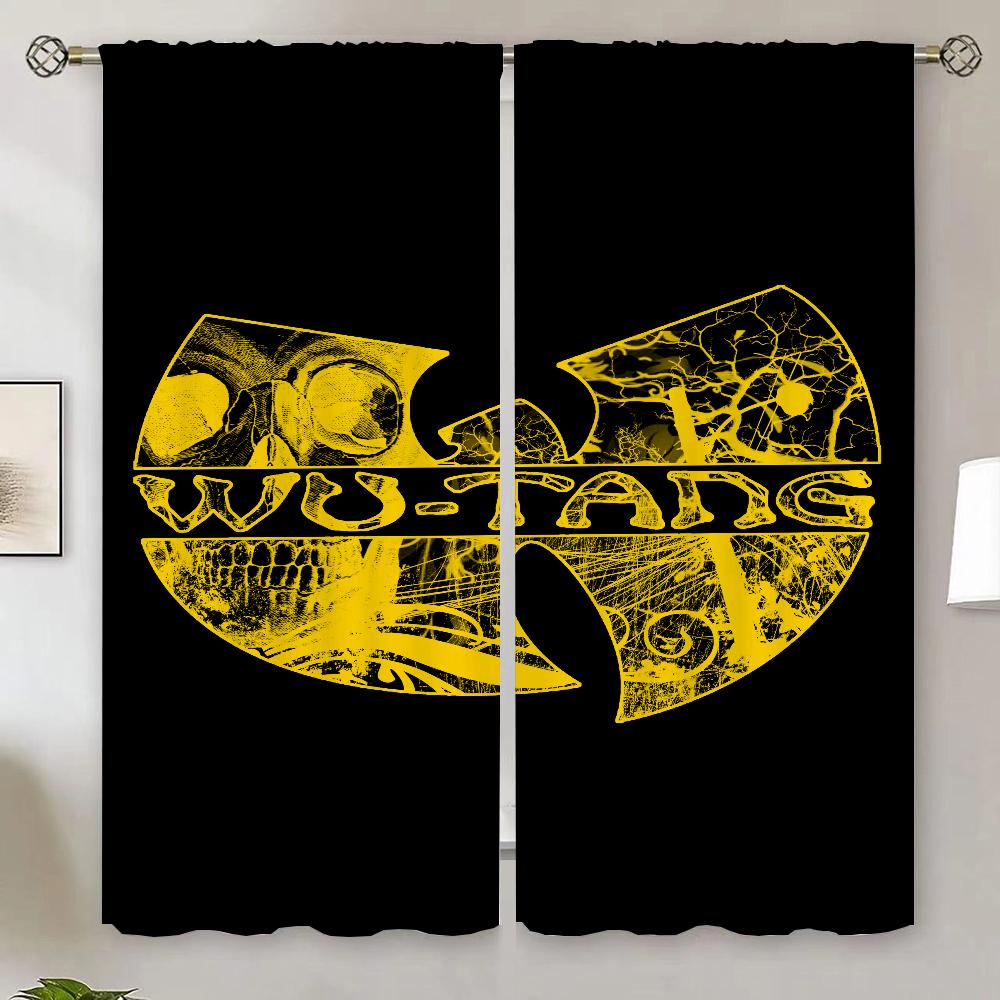 Wu T-tang Clan Elegant Room Curtains for Living Room Modern Home Decoration Blind Blackout Curtain Tiebacks Black Out Curtains