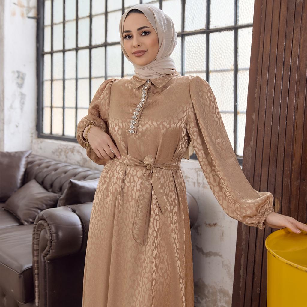 Liya Stone Jacquard Women Dress Modern Islamic Fashion