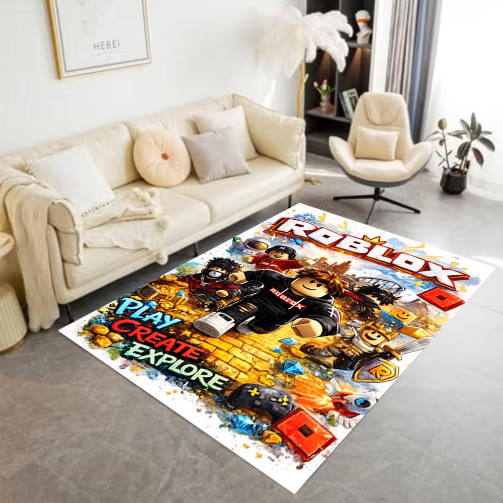 Roblox Adventure World Floor Mat Suitable for Foyer Hallway Decorate room Game Room Antislip Carpet Office home decor