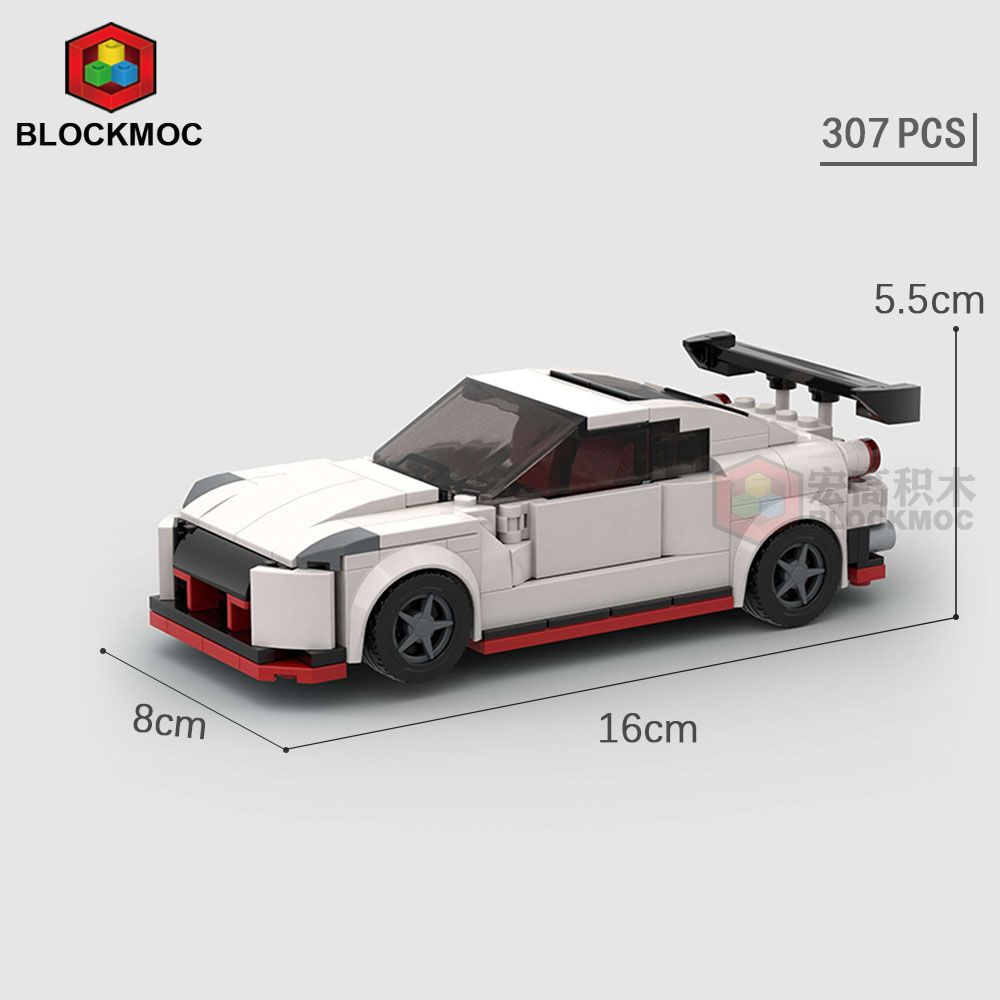MOC Блоки JDM Быстрый и Яростный Skylinec Gtr R34 S14 350Z R32 GT-R 240z Initial D Гоночный Спортивный Автомобиль Speed Racer Блоки Игрушки Мальчики
