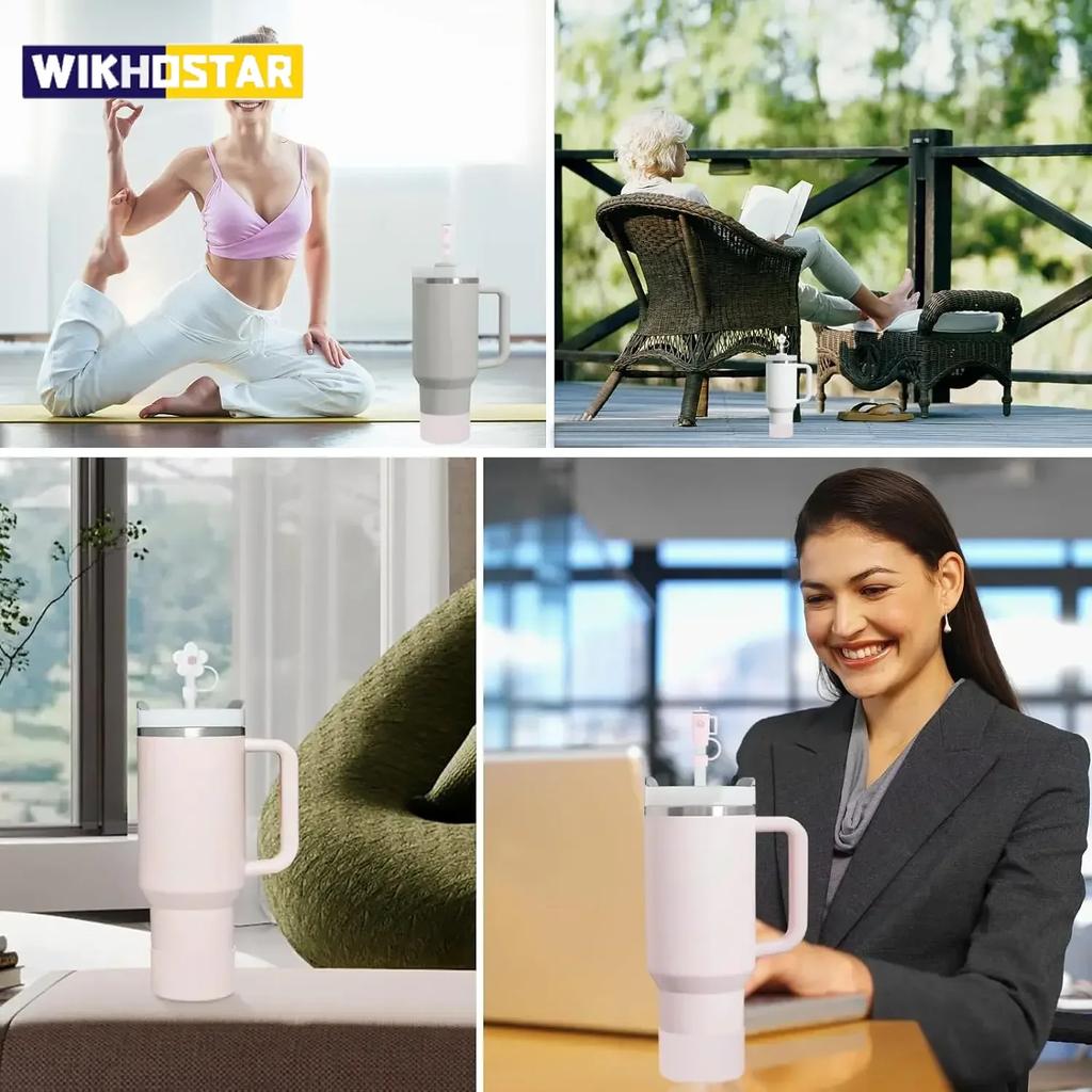 Набор из 9 аксессуаров, плюс 6 силиконовых заглушек, защищающих от проливания, 2 крышки для трубочек диаметром 9-10 мм, 1 чехол для Stanley Cup