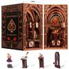 МиниГород DIY Набор для книжной полки Набор кукольного домика Набор миниатюрного дома Книжная полка Подходит для и День рождения Коллекционный с светодиодными огнями в - - - - Новички,