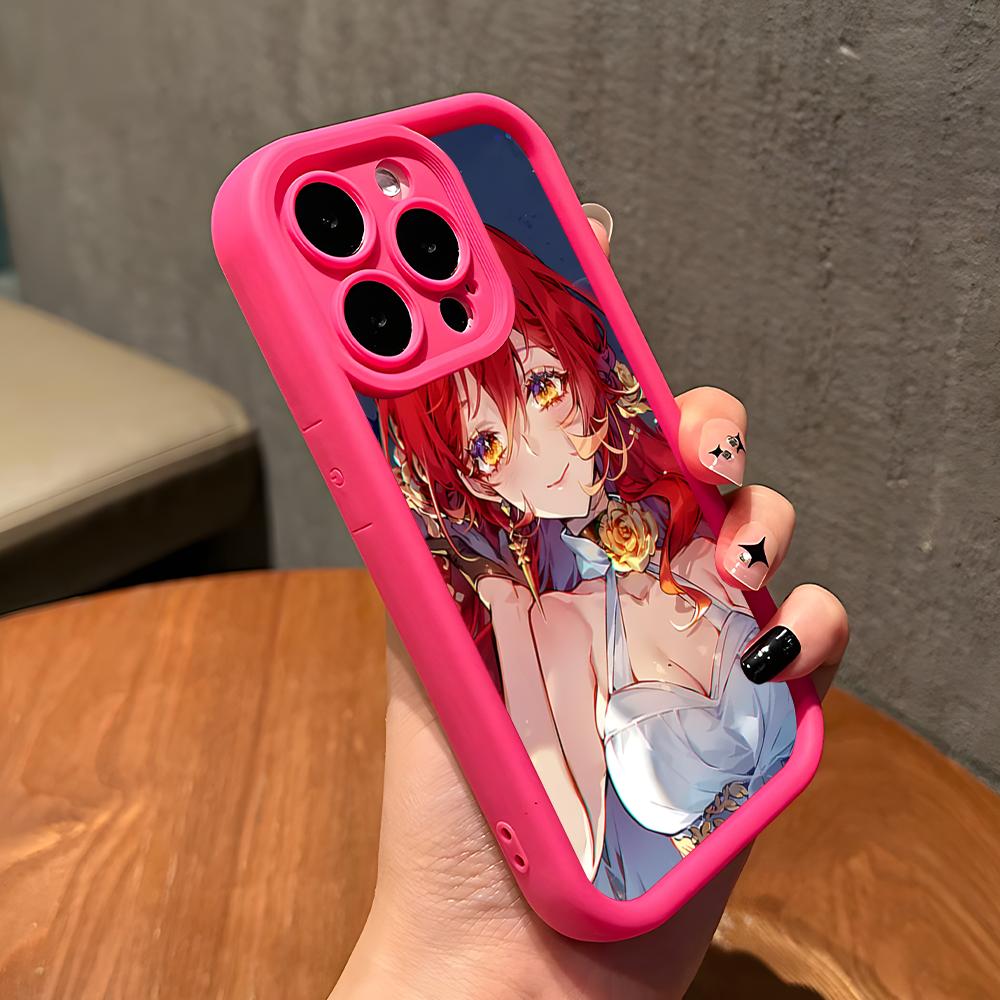 HSR Himeko Утолщенный ТПУ Чехол для Мобильного Телефона для iPhone 17 16 15 14 13 12 11 Air Pro Max Plus Цветной Чехол