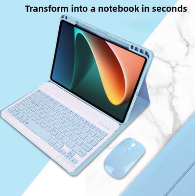 Кожаный чехол для Xiaomi Pad 6 5 Pro с Bluetooth-клавиатурой, держателем для мыши и гнездом для ручки Redmi Pad SE 11 дюймов