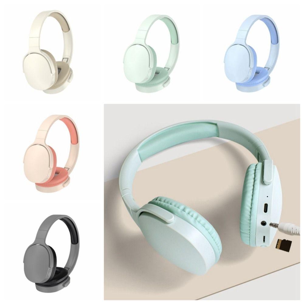 Noise Reduction Bluetooth Headsets ABS Head-mounted Bluetooth Headset Stereo Headphone  Cell Phone