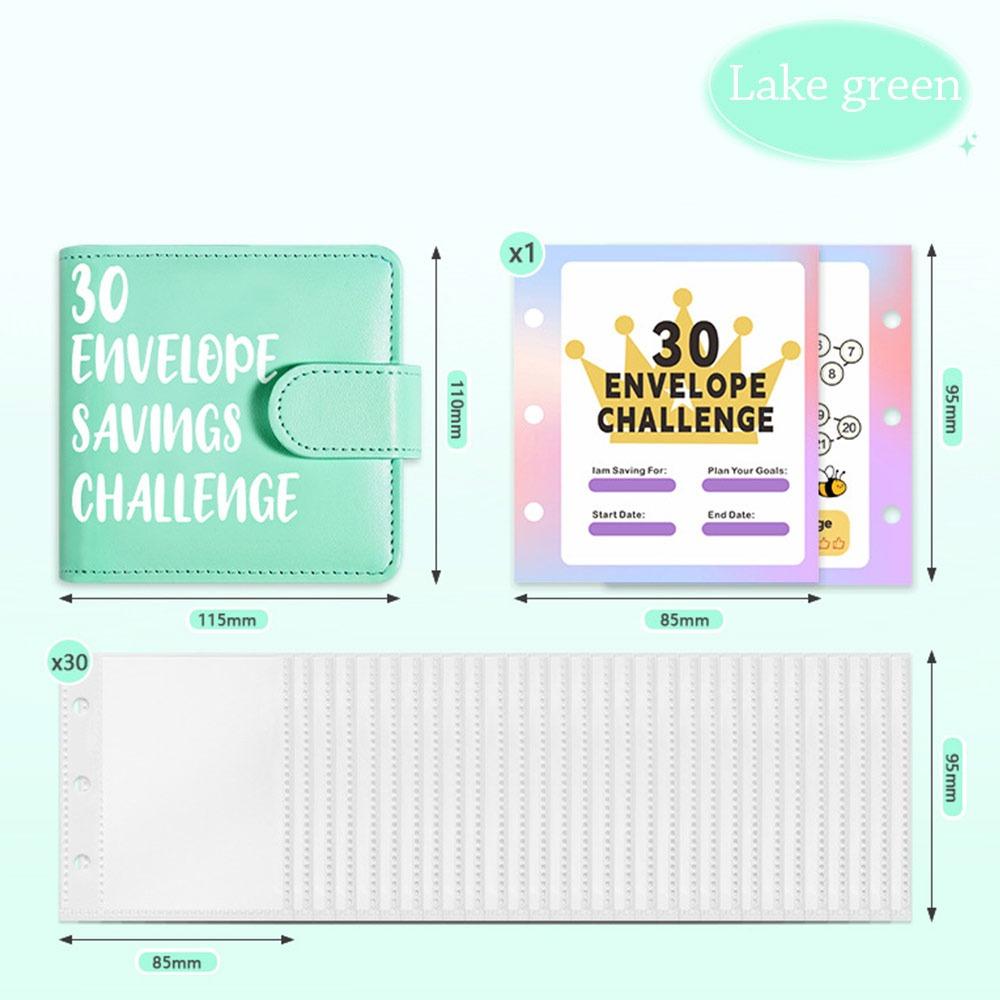 Large Capacity 30 Envelopes Money Saving Challeng PU Savings Challenges Book  Couples