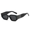 JYL TS Halara polygon rivet sunglasses, european wide leg shades, hip hop eyewear