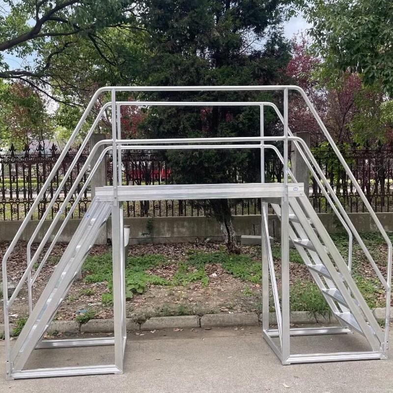 Jundingying A-Style 1M Galvanized Steel Step-Over Ladder