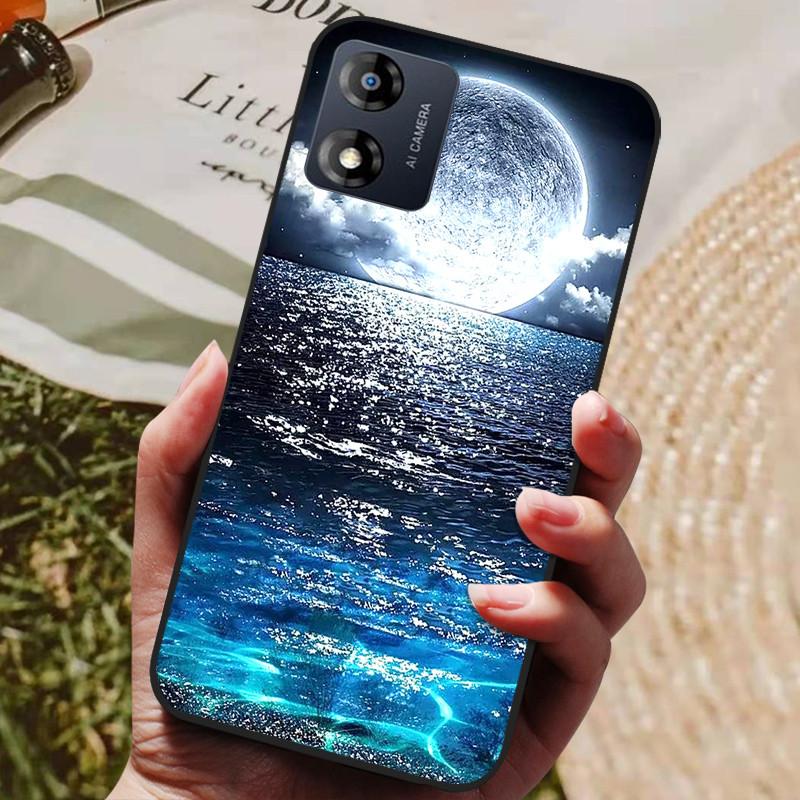 Для Motorola Moto E13 Чехол Мягкий ТПУ Силиконовая Задняя Крышка для Moto E13 Чехлы для Телефона MotoE13 E 13 Защитный Модный Чехол Черный