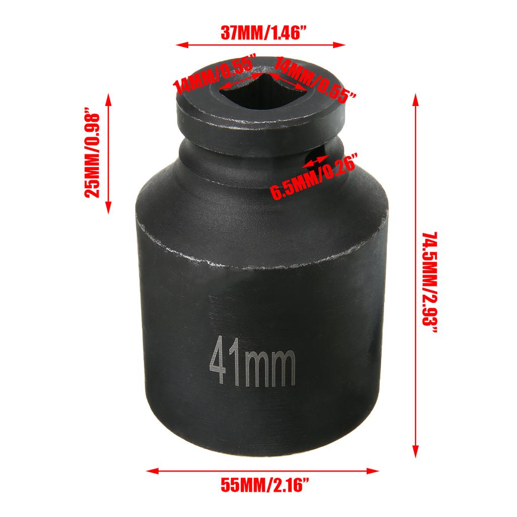 41 мм 1/2" приводная сверхмощная ударная головка с глубоким воздушным ударом для шарового шарнира Peugeot