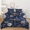 2/3Pcs Dragonfly Floral Pattern Bedding Set (1 Duvet Cover + 1/2 Pillowcases, Without Core), Soft And Comfortable Bedding Set