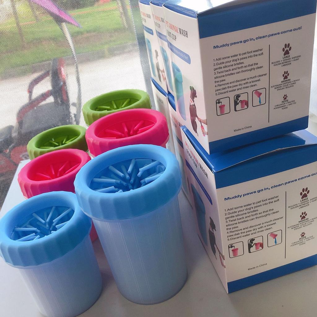 Чашка для чистки лап собаки, кошки, портативная мойка для ног домашних животных, мягкий силиконовый инструмент для мытья ног, чашка для чистки грязных лап щенка, котенка
