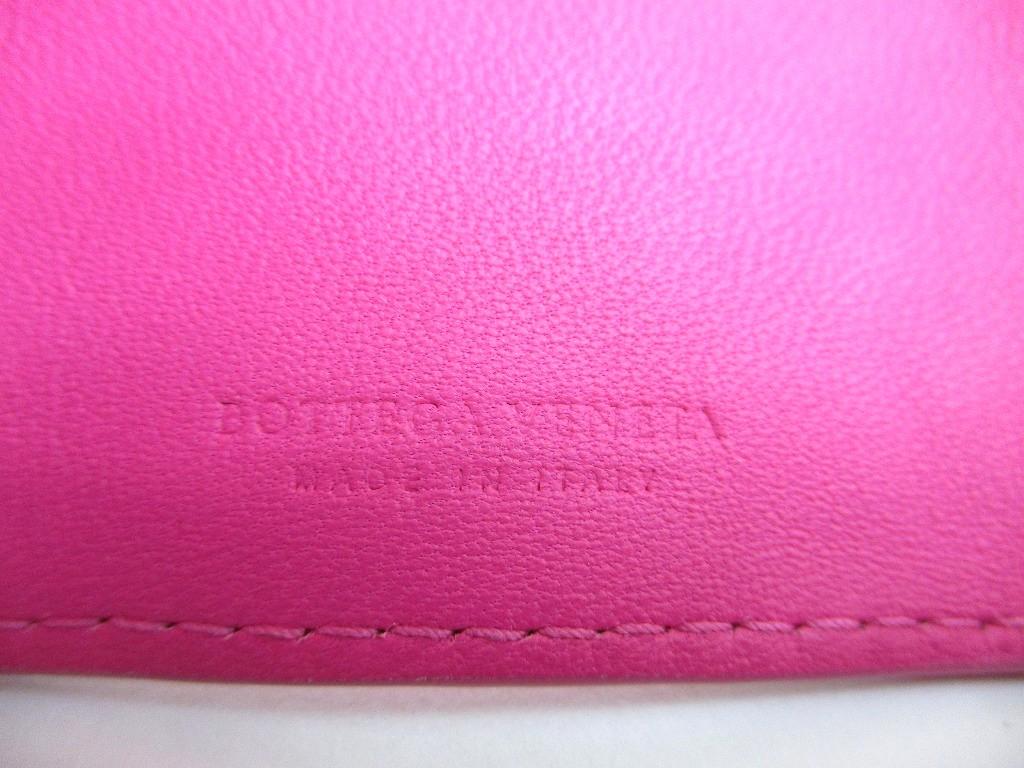 Оригинальный брелок BOTTEGA VENETA Розовый Кожа Серебро H/W 4 фото #b105 Отреставрирован продавцом