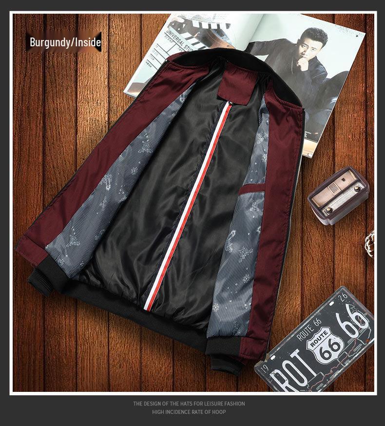 Мужская дышащая повседневная куртка - Без капюшона, на молнии, в японском стиле для весны и осени