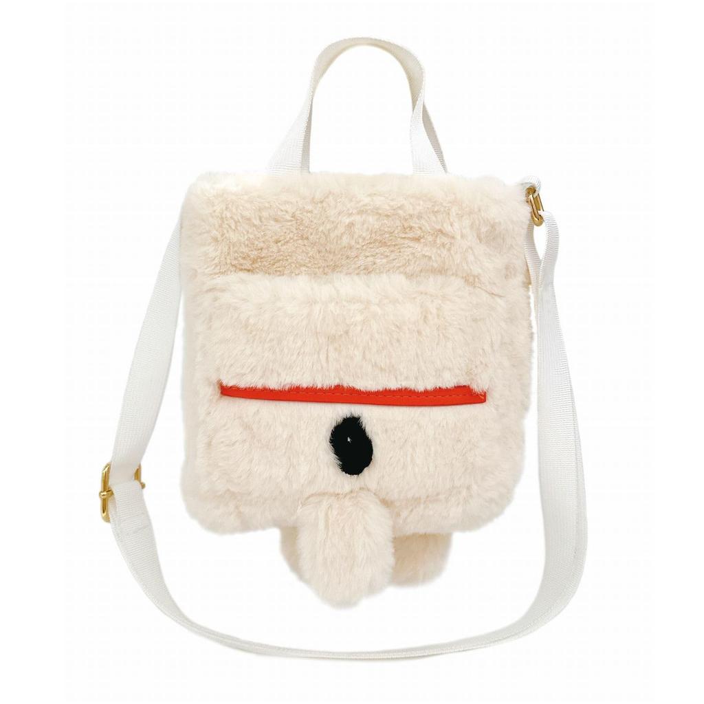 Snoopy Мини-сумка-тоут 2-сторонняя с плечевым ремнем IP BR Cryptid 8399 [Routeto] PNTS-9W (01 слоновая кость)