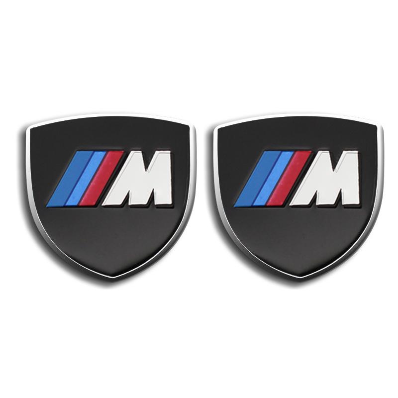 umbrx8 1/2PCS Car Shield Body Trunk Stickers 3D Metal Emblem Decal Auto Accessories For BMW Performance F20 F10 F30 F40 E92 E91 G20 G30