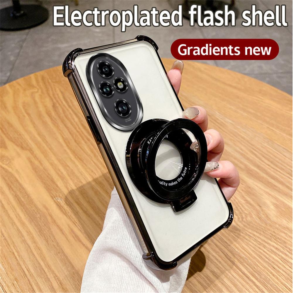 Чехол-держатель для телефона с блестящим противоударным покрытием для Honor 200 Pro, мягкий чехол-подставка для Honor 200 50 60 70 80 90 100 Pro X9A