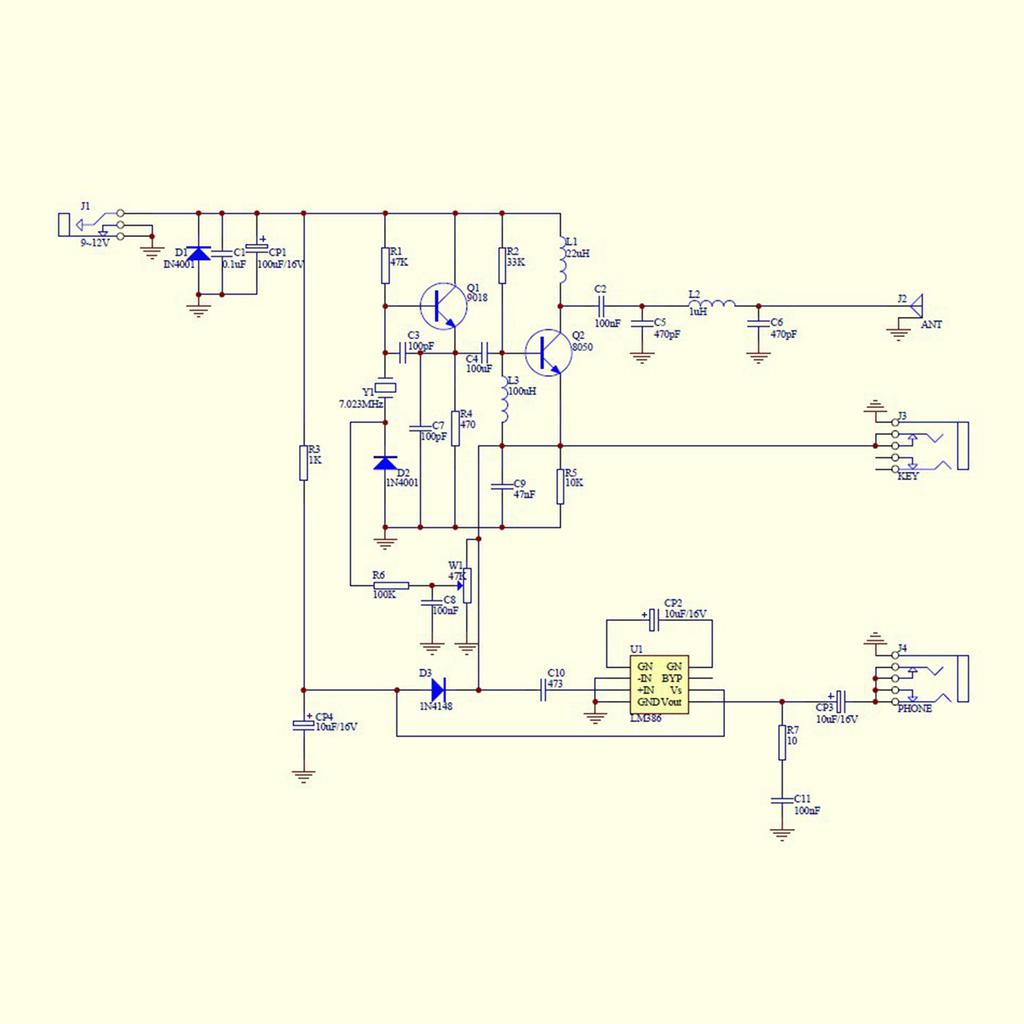 4.1 Комплект версии CW Модуль трансивера Плата Незаконченная сборка Часть Коротковолновая радиостанция 7.023MHz-7.026MHz