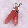 Hexagonal Agate Bullet Quartz Crystal Pendant Necklace