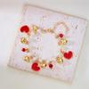 Фруктовые украшения Вишня Клубника Сердце Сплав Браслет для женщин Подарок