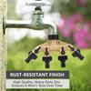 Splitteur 4 voies en laiton 3/4" pour robinet - Distributeur tuyau d'arrosage avec vannes individuelles