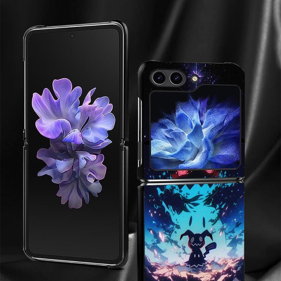 Смешной чехол Mimikyu из Покемонов для Samsung Galaxy Flip5 Flip4 Z Flip 7 6 5 4 3 Flip3 Flip6 Flip7 FE Задняя крышка телефона Funda