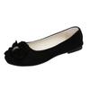 Fashion New square toe black flat shoes with shallow mouth simple comfortable design daily wear is not tiring single shoe