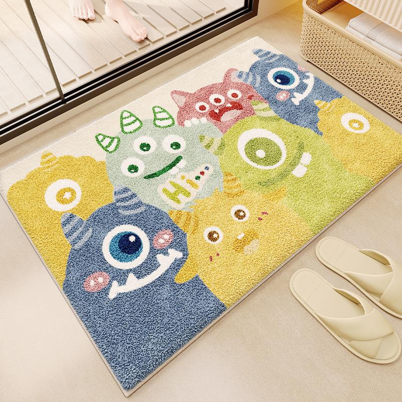 Children'S Imitation Cashmere Student Seat Cushion Toilet Bathroom Absorbent Floor Mat Toilet Non-Slip Warm Foot Cushion Fart Cushion