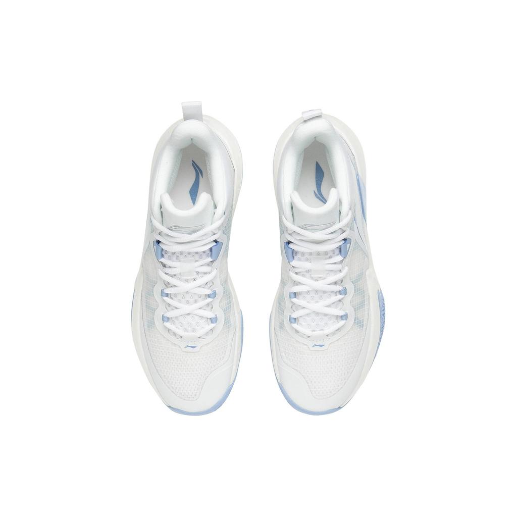 Li-Ning Lightweight Shock Absorption Non-Slip Durable Low-Top Basketball Shoes Men Sneakers White Blue ABAS041-4