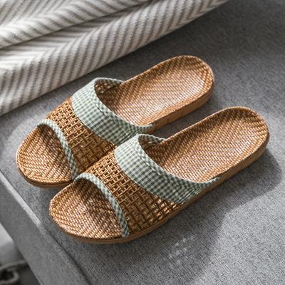 Крутые тапочки из лозы летние мужские и женские домашние для пары комнатные нескользящие напольные льняные прохладные тапочки домашняя обувь для периода после родов