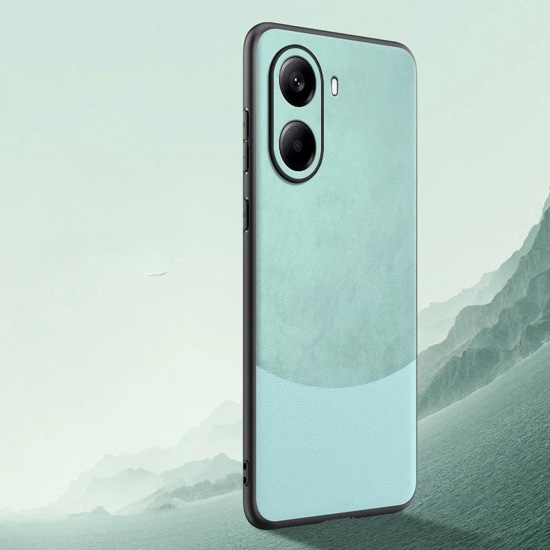 Для Xiaomi POCO X7 Pro X7Pro Роскошная Силиконовая Кожаная Чехол-накладка в Цвет для Redmi Turbo 4 Чехол Ударопрочный Бампер