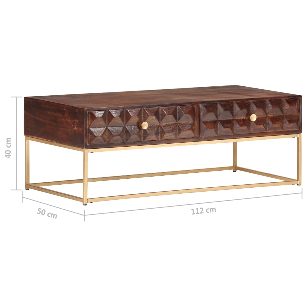 Coffee Table 112 x 50 x 40 cm Solid Mango Wood