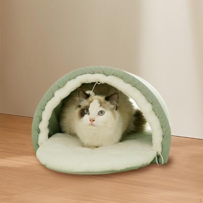 Кошачья кровать, пещера, гнездо, подушка, товары для животных, игровая портативная осенне-зимняя интерактивная игрушка для котенка
