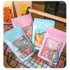 50pcs Cute Cartoon Translucent Viewing Window Plastic Packaging Bag Thicken Biscuit Snack Candy Storage Self-proclaimed Gift Bags
