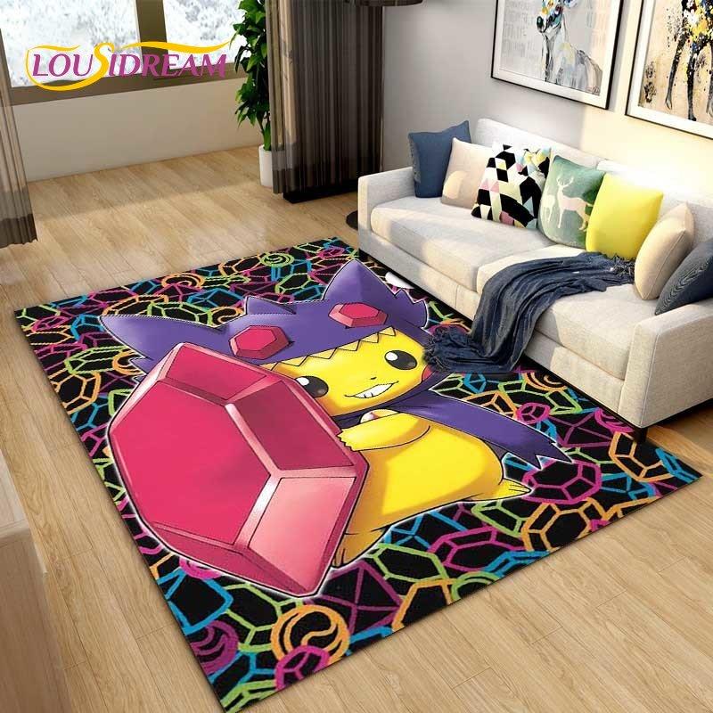Japanese Anime Cartoon Cute Area Rug,Carpet Rug for Living Room Children's Bedroom Sofa Decoration,Kids Play Non-Slip Floor Mat