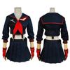 4pcs Sets Japanese Anime KILL La KILL Matoi Ryuko Cosplay Costume T-shirt Skirt Gloves Belt School Uniform Navy Sailor Suit