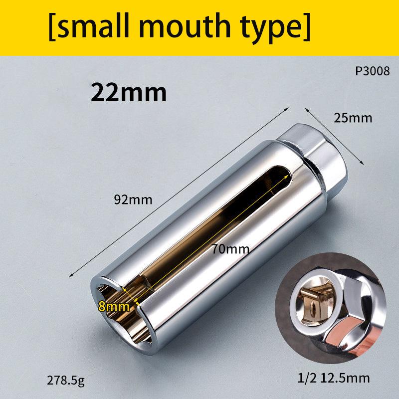22mm Oxygen Sensor Socket Wrench CrV Steel Disassembly Removal Tool Auto Motorcycle Repair Automotive Parts Accessories