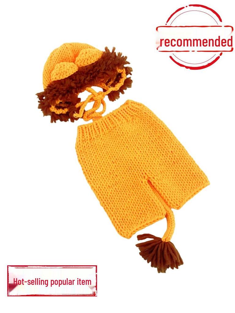 Костюм Малыша Короля Льва: Оранжевый костюм льва с реквизитом для детской фотографии