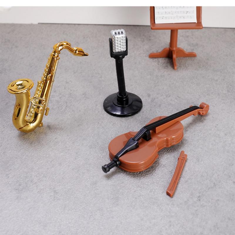 1 Набор Декор для дома Игрушка 1:12 кукольный домик миниатюрный аккордеон саксофон классический музыкальный инструмент модель украшение аксессуары для кукольного домика