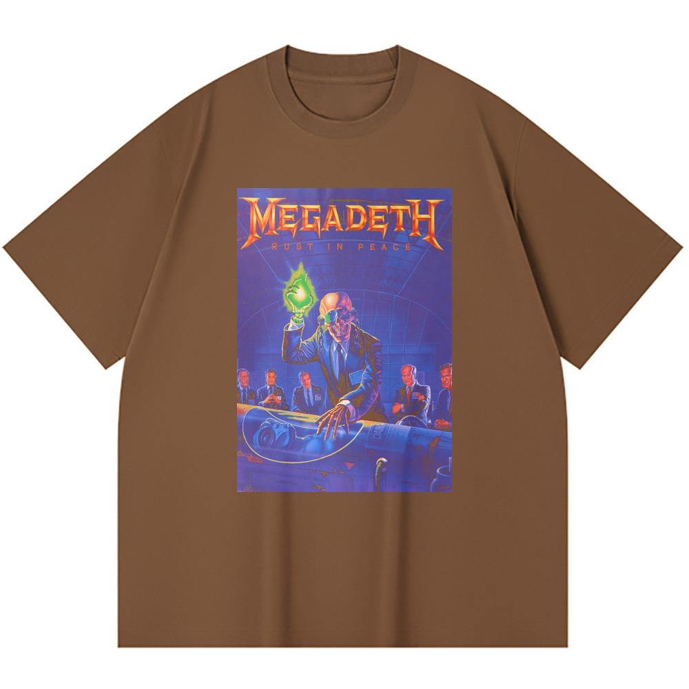 Хлопковая футболка плотностью 230 г/м² 100% Хлопок Heavy Metal Футболка с принтом рок-группы Популярная музыка Унисекс Тяжелая хлопковая футболка