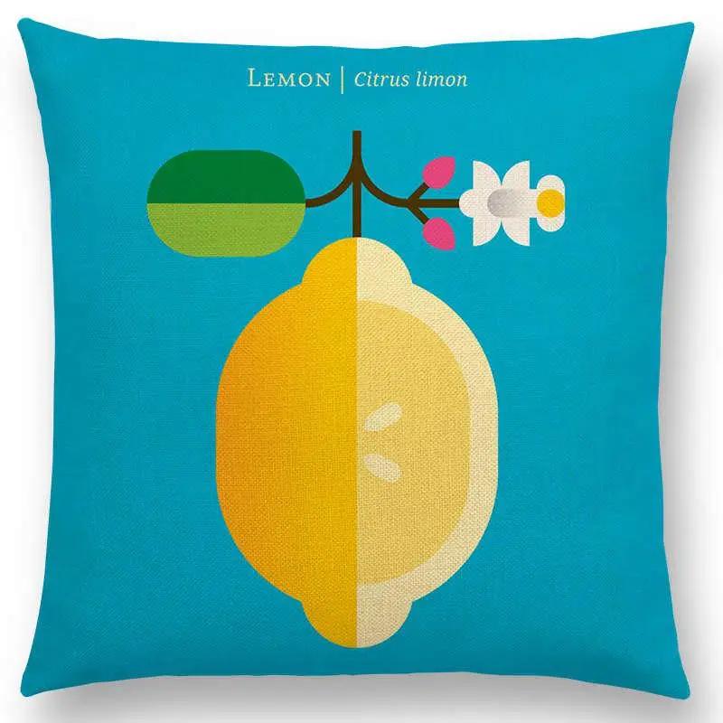 Прекрасные фрукты овощи наволочка лимон ананас авокадо ежевика лук свекла огурец наволочка на диванную подушку