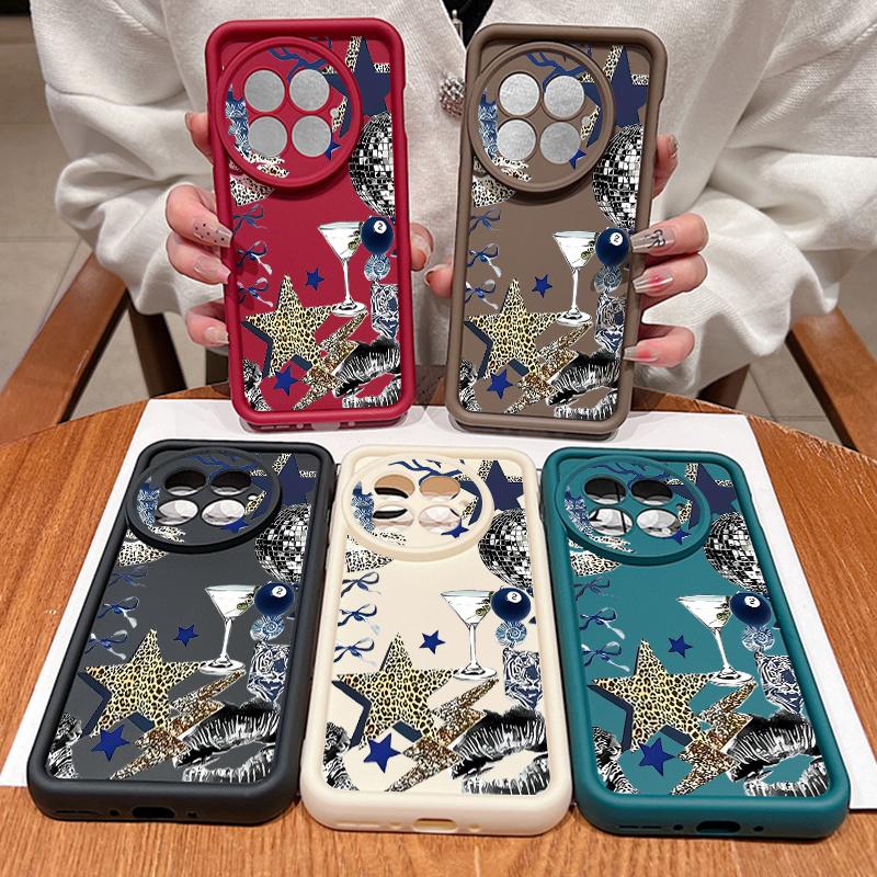 For OnePlus 13 Case Leopard Star Disco Ball Pattern Shockproof Bumper Silicone Cover For OnePlus 15 Nord 5 13R 13T 12R 12 11R 5G