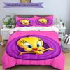 3pcs bedding set Tweety Looney Tunes Includes 1 Comforter + 2 Pillowcases, Without Pillow Inserts, Soft Comfortable, Lightweight Breathable,