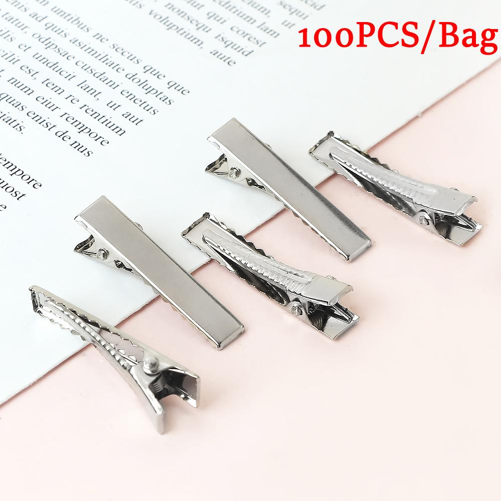 100pcs 3.0cm Metal Hair Alligator Clips Women Girls Small DIY Hair Clip Jewelry Hairpin Hair Styling Tools Accessories