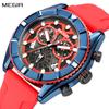 Men's Watches Luxury Analogue Sport Chronograph Luminous Clock Silicone Strap Quartz Military Wristwatch Reloj Hombre 2209