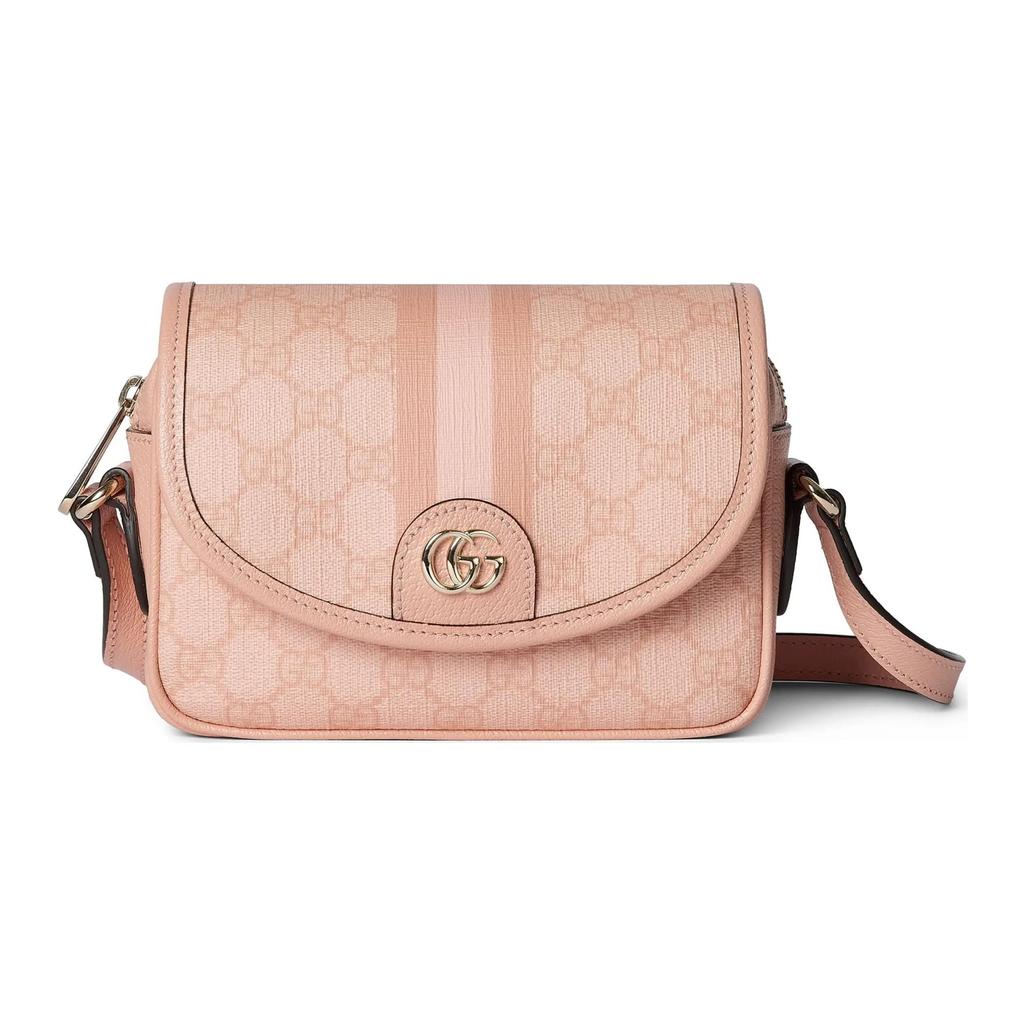 GUCCI Ophidia Supreme Canvas Bag, Crossbody Bag, Shoulder Bag Women's Gray Pink 772239-FAD03-6241